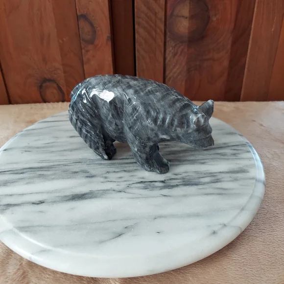 Marble Bear Figure